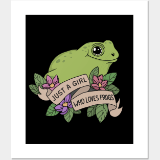 Just A Girl Who Loves Frogs Posters and Art